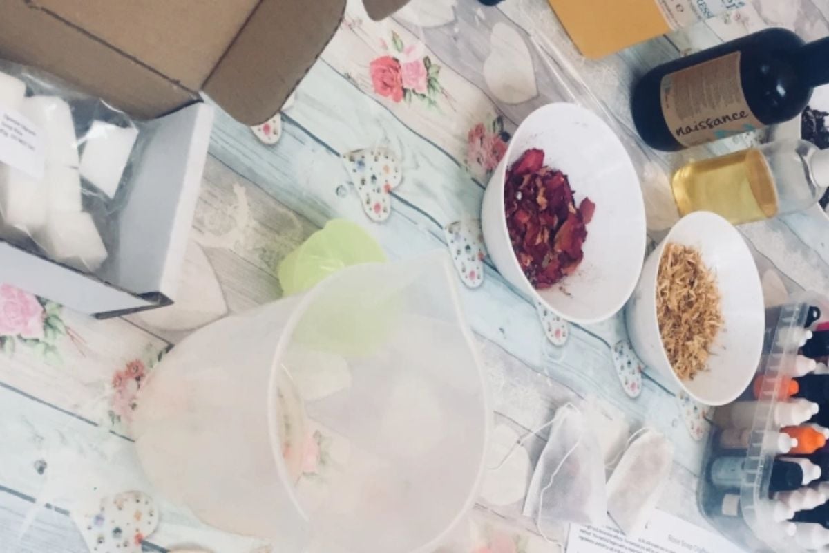 At Home Vegan Rose Soap Making Experience