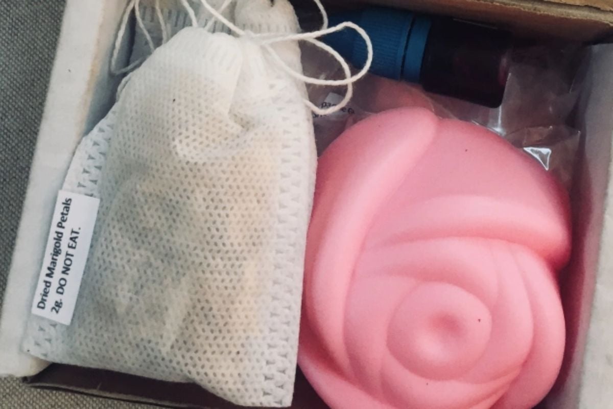 At Home Vegan Rose Soap Making Experience