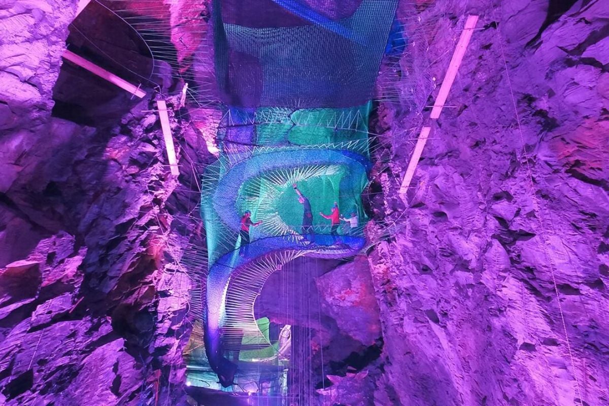 Bounce Below for Four at Zip World Underground Caves