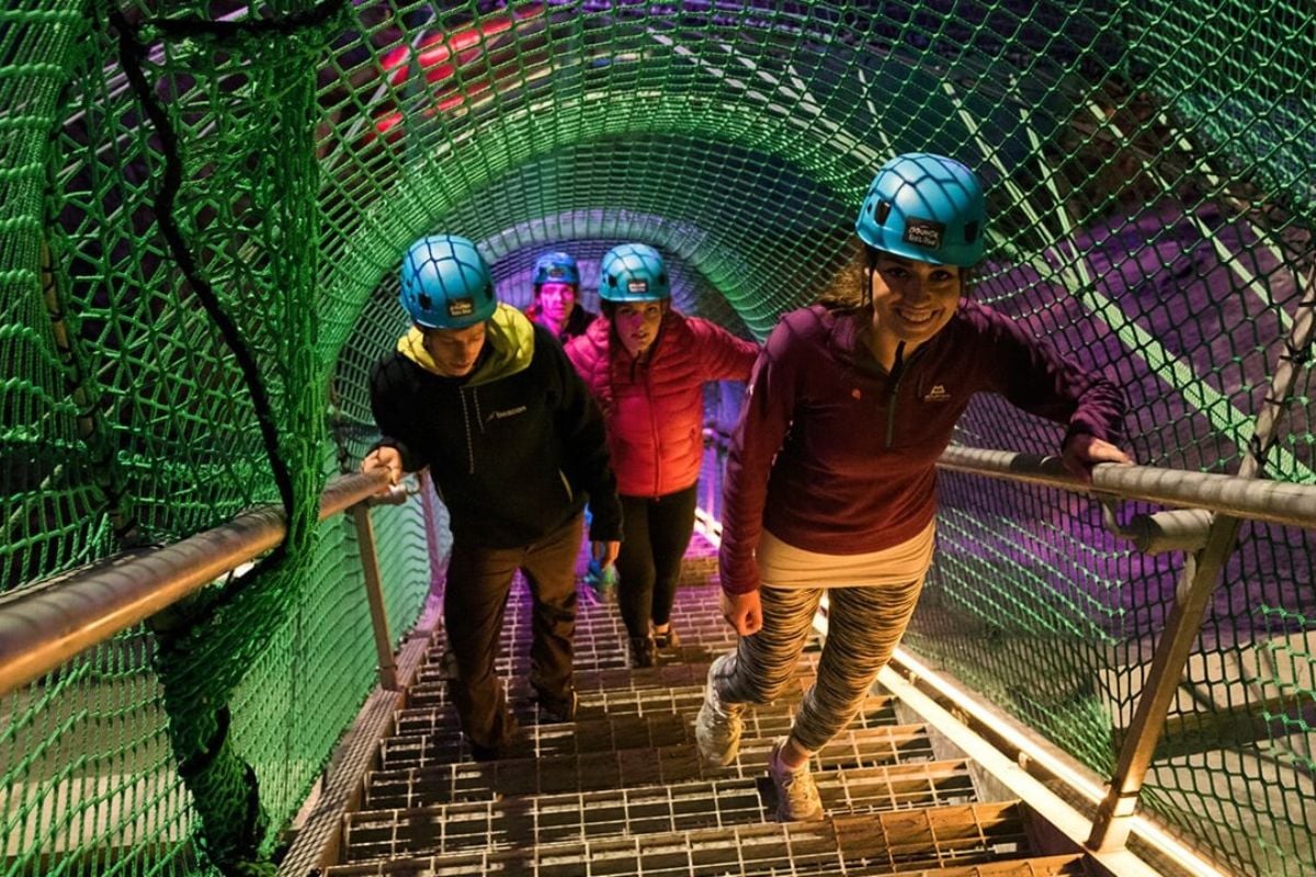 Bounce Below for Four at Zip World Underground Caves