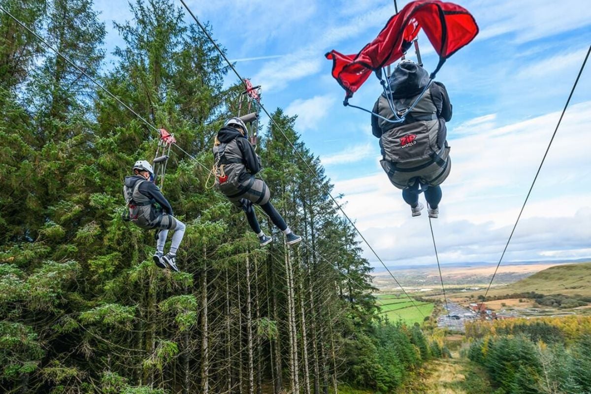 'Fly the Phoenix' at Zip World in Aberdare for Two