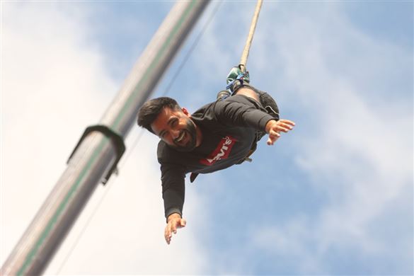 Forwards and Backwards (FAB) London 160ft Bungee Jump 