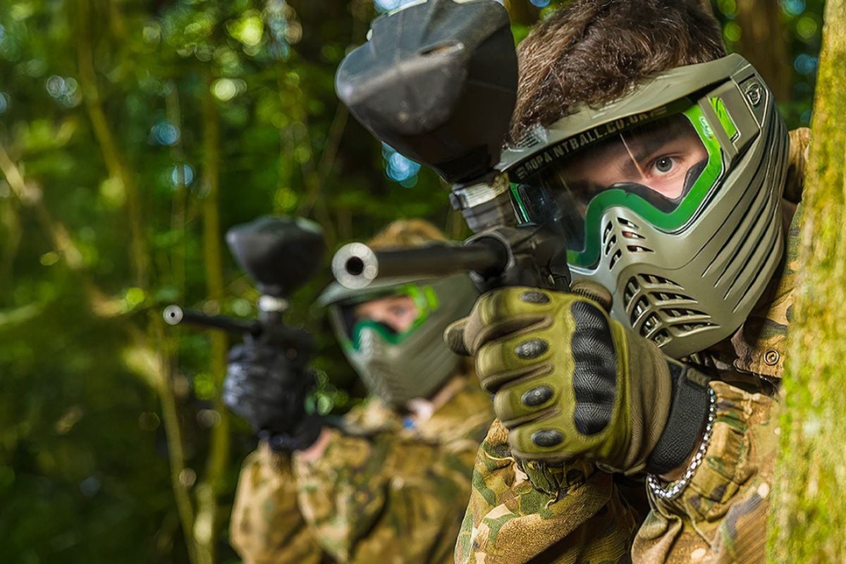 Four Player Forest Paintballing: 100 Paintballs