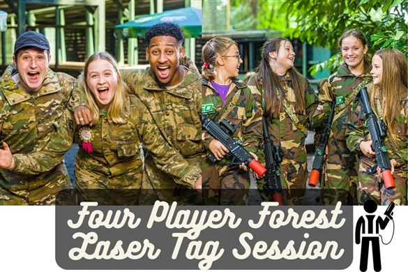 Four Player Forest Laser Tag Session