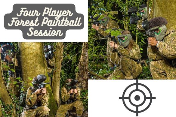 Four Player Forest Paintball Session