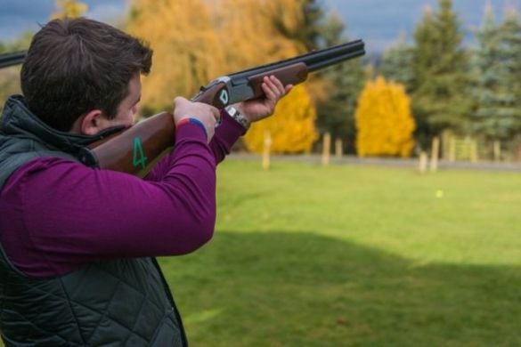 Laser Clay Pigeon Shooting for Two in Herefordshire