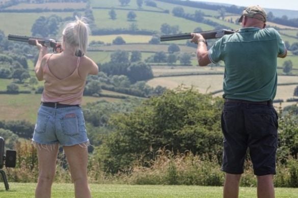 Laser Clay Pigeon Shooting for Two in Herefordshire