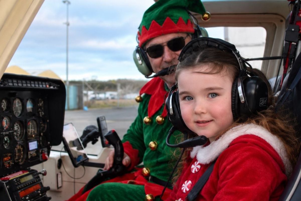 Santa's Christmas Elf Private Helicopter Adventure for Four in Kent