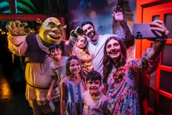 Shreks Adventure London and Two Course Lunch for Two