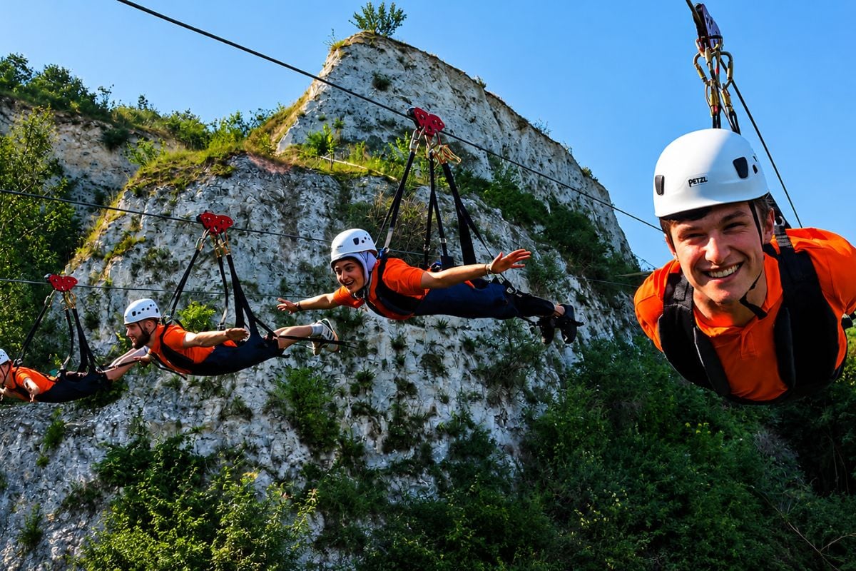 'Skywire' Zipline Adventure for One at Bluewater