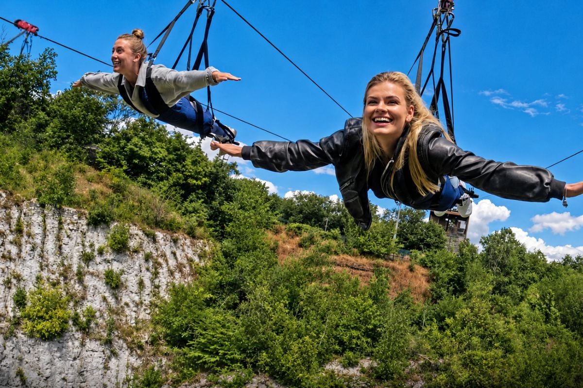 'Skywire' Zipline Adventure for Two at Bluewater