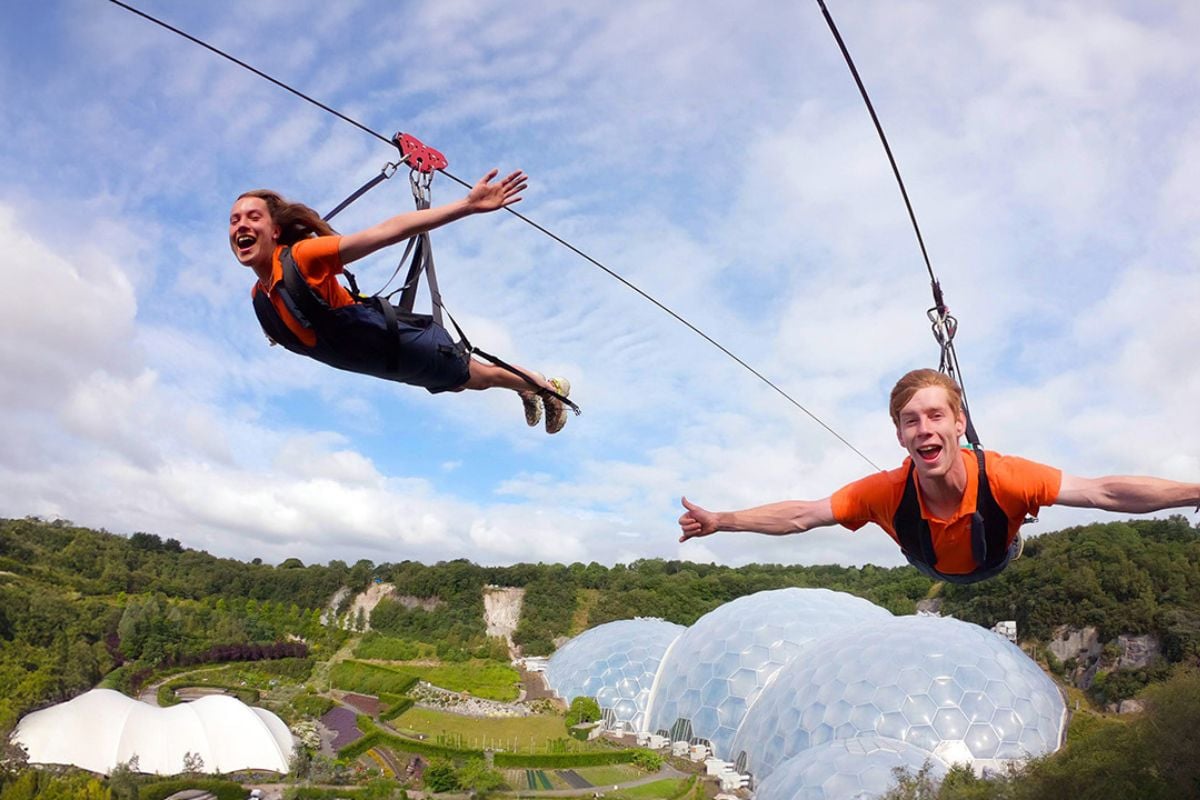The Eden Project Zip Wire for Four in Cornwall