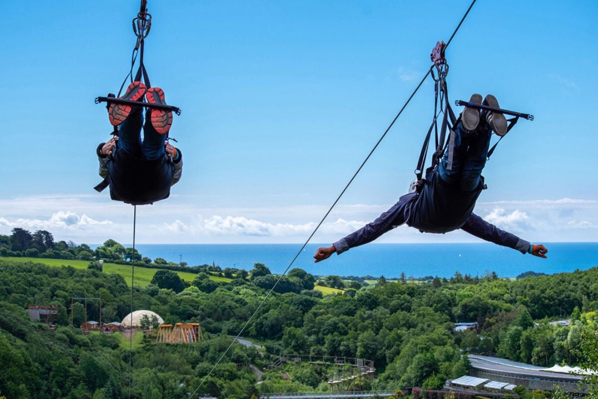 The Eden Project Zip Wire for Three in Cornwall