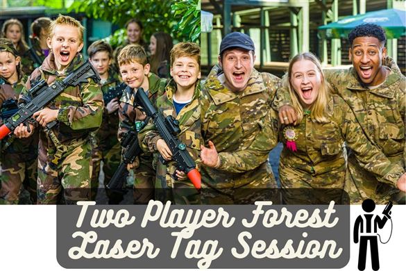 Two Player Forest Laser Tag Session