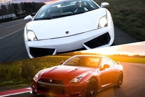 Lamborghini Gallardo vs Nissan GTR Experience - 20 Laps