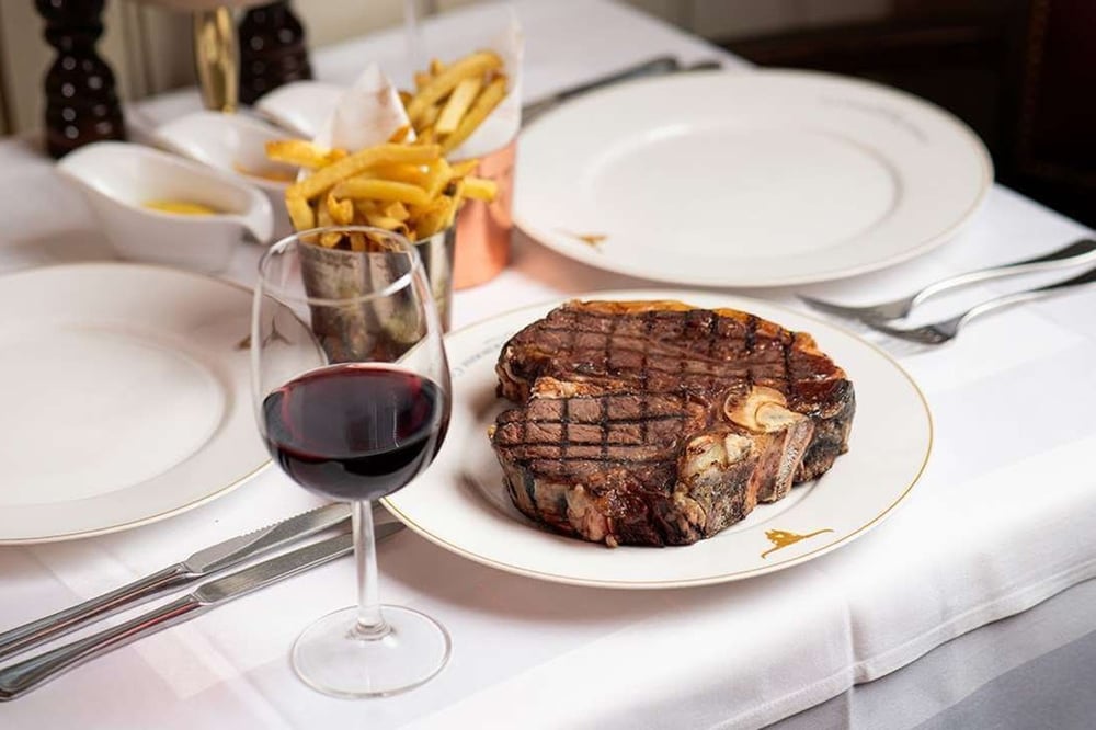 24oz Porterhouse Steak Bottomless Fries and Cocktails for Two - London