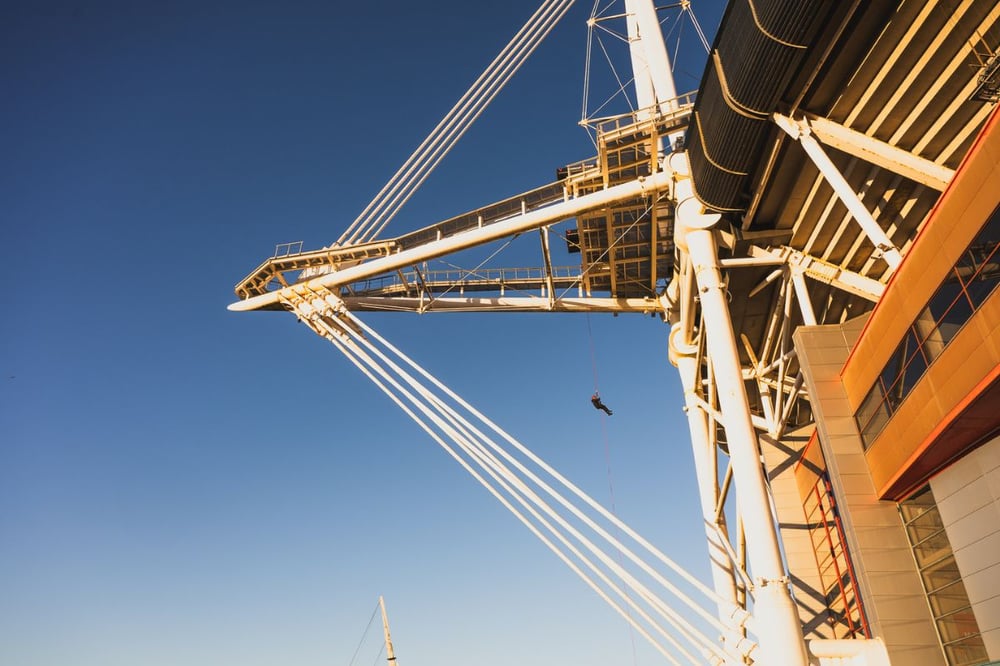 Cardiff Stadium Abseiling Experience for Four