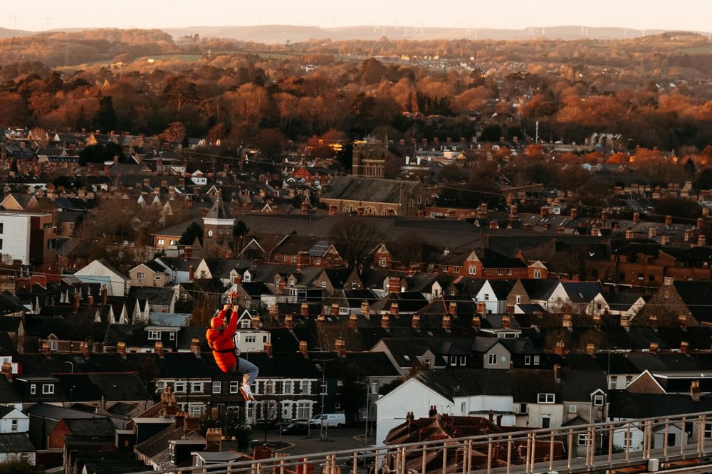 Cardiff 'Stadium Flyer' Zip Line Experience for Four