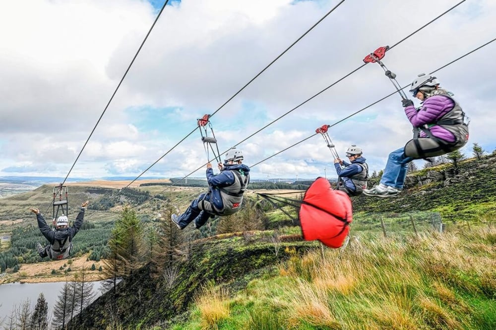 'Fly the Phoenix' at Zip World in Aberdare for One