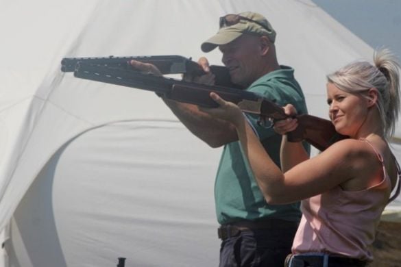 Laser Clay Pigeon Shooting for Two in Herefordshire
