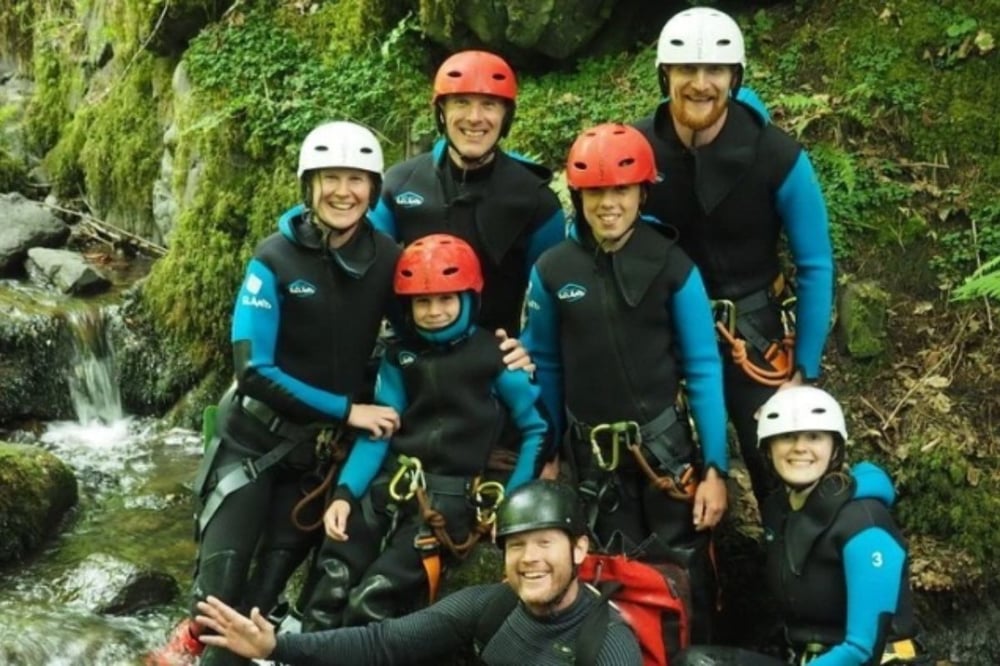 Clackmannanshire Private Group Canyoning Adventure for Six