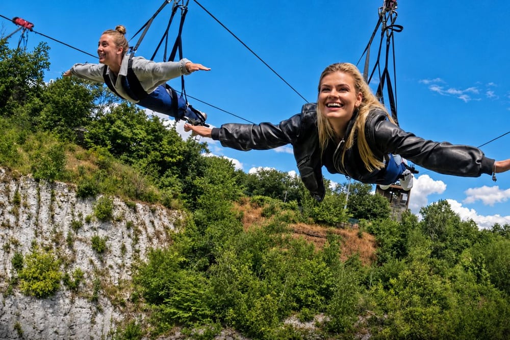 'Skywire' Zipline Adventure for One at Bluewater