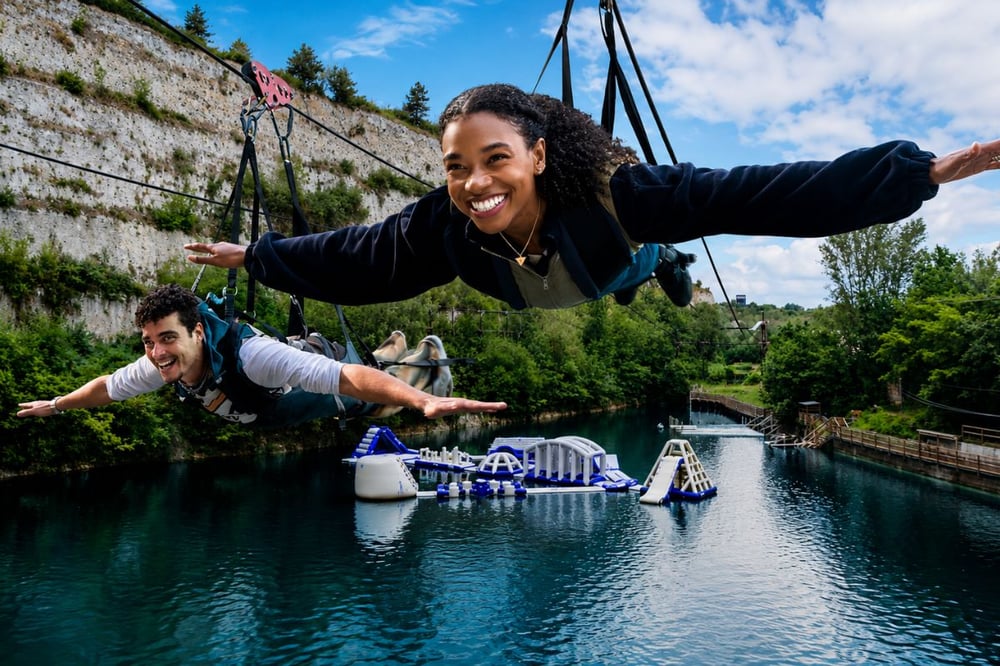 'Skywire' Zipline Adventure for Two at Bluewater