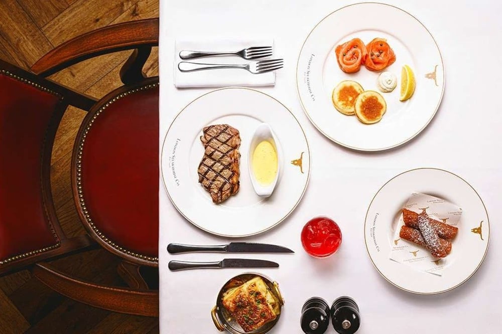 Three Courses Cocktails and Sides for Two at The London Steakhouse Co